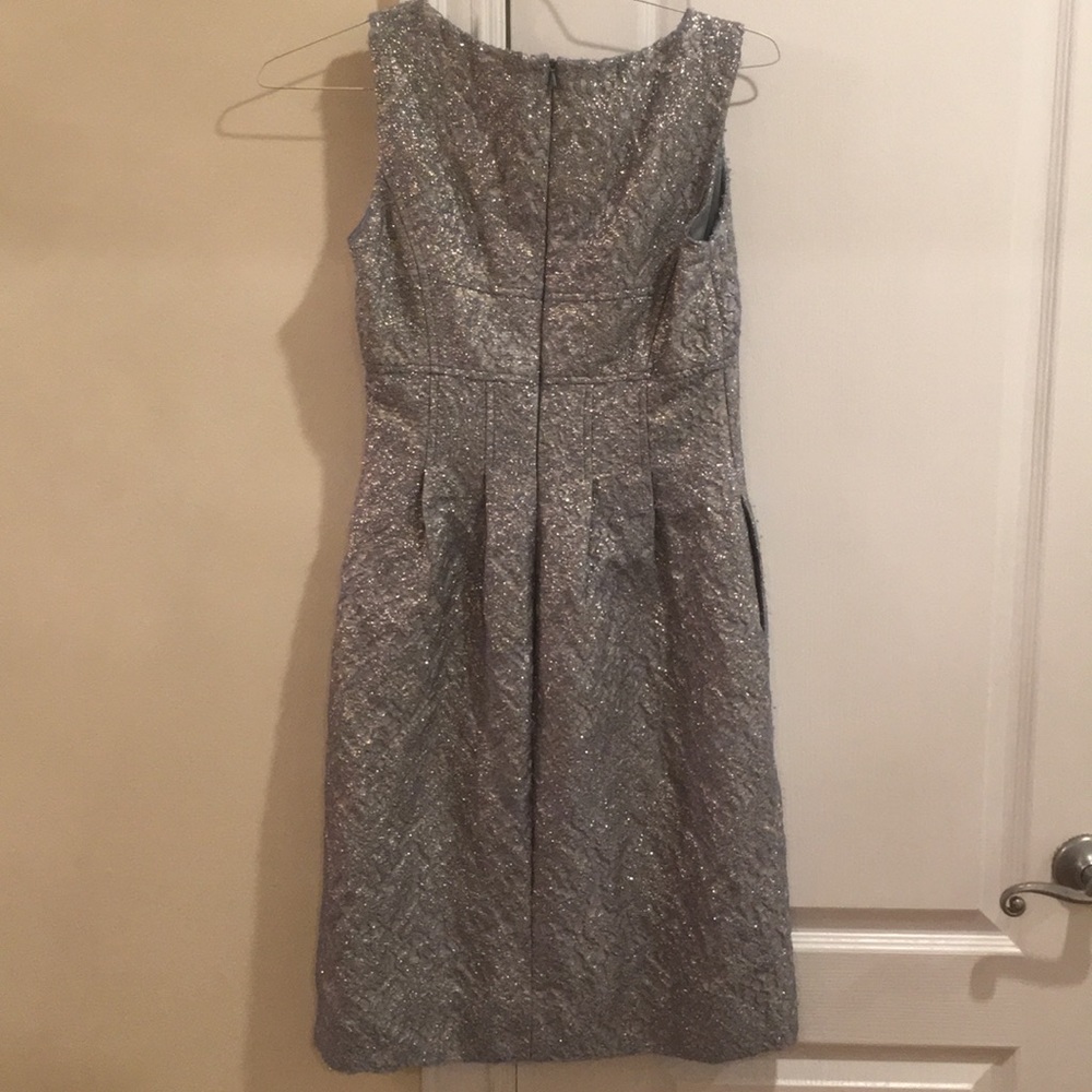 Lela Rose Baroque Metallic A-Line Cocktail Dress - Picture 2 of 4
